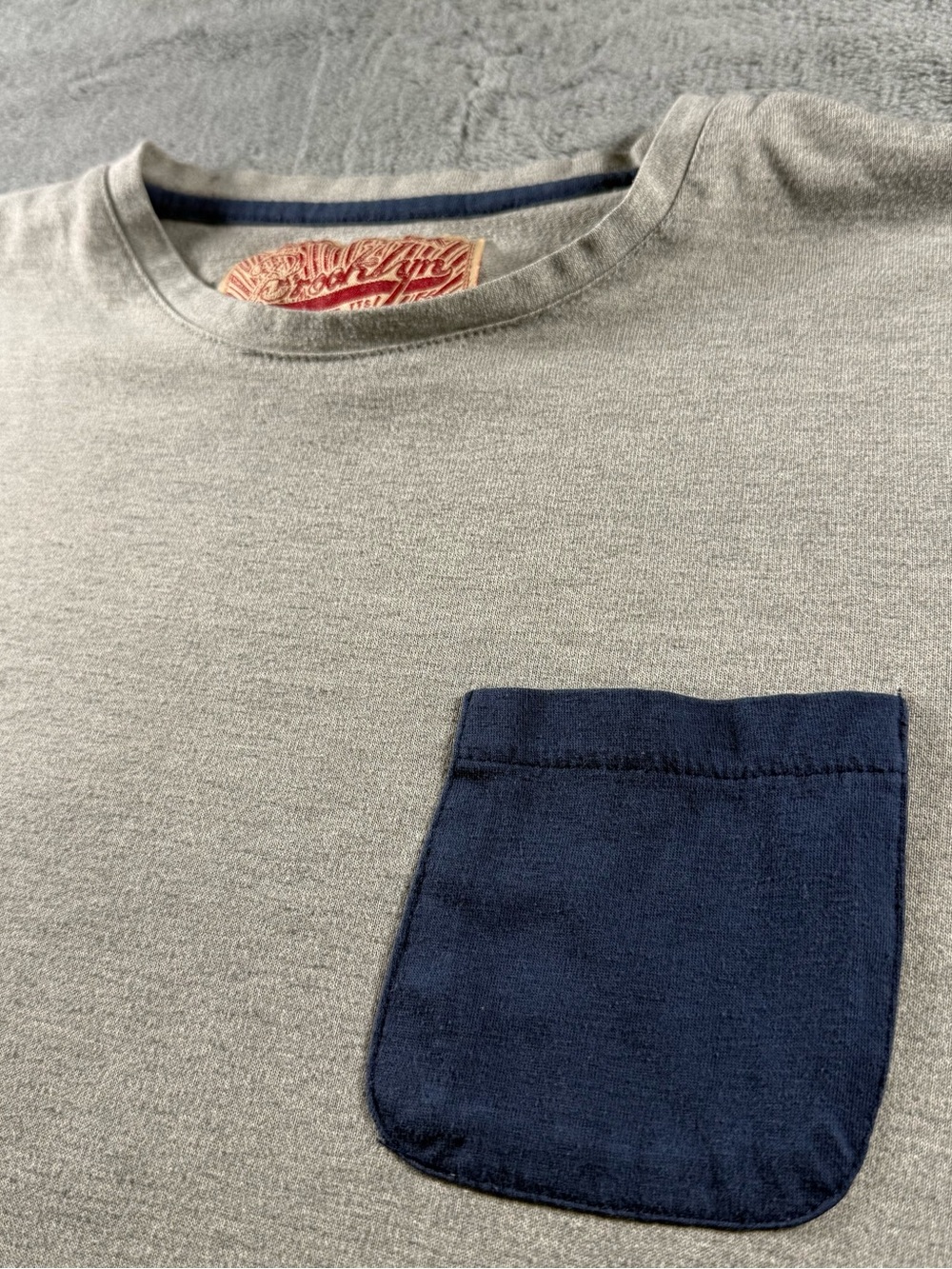 Brooklyn Cloth BKC Gray Short Sleeve Pocket T-Shirt Men's Size Medium